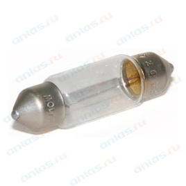 ЛАМПА Т11 12V 10W (SV10.5-38)салон.PHILIPS