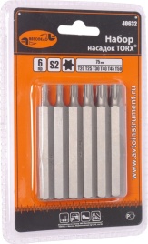 НАБОР БИТ TORX 6пр. Т20-50 L=75мм 