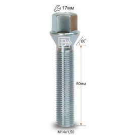 БОЛТ КОЛЕСА М14х1,5х60 кл.17