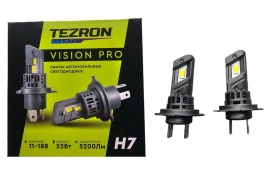 СВЕТОДИОДЫ Н7 52W 5200LM 6500К TEZRON VISION 2шт.
