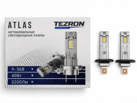 СВЕТОДИОДЫ Н1 40W 3200LM 6500К TEZRON ATLAS 2шт.