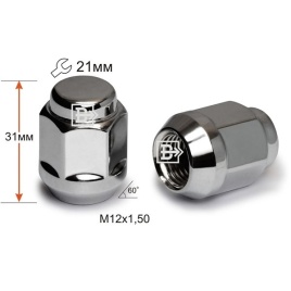 ГАЙКА КОЛЕСА М12х1,5х31 кл.21 ЗАКР.