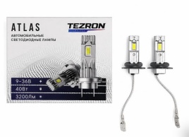 СВЕТОДИОДЫ Н3 40W 3200LM 6500К TEZRON ATLAS 2шт.