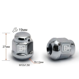 ГАЙКА КОЛЕСА М12х1,5х27 кл.19 ЗАКР.