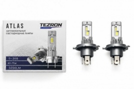 СВЕТОДИОДЫ Н4 40W 3200LM 6500К TEZRON ATLAS 2шт.