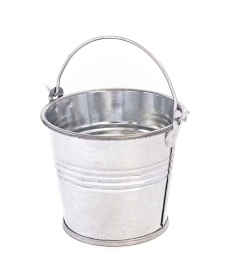 ВЕДЕРКО НА ФАРКОП НЕРЖАВЕЙКА d9см. h9см