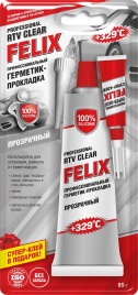 ГЕРМЕТИК СИЛИКОН.ПРОЗРАЧНЫЙ FELIX 85гр