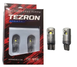 СВЕТОДИОДЫ Т10 85LM 6500К TEZRON LED 2шт.