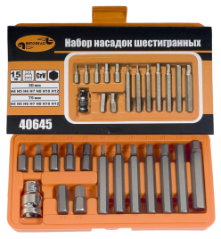 НАБОР БИТ 15пр. H4-12 L=30/75 мм АД