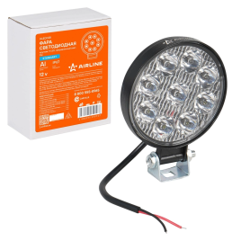 ПРОТИВОТУМАНКА 12V AIRLINE КРУГ. 9 LED 83*83*22
