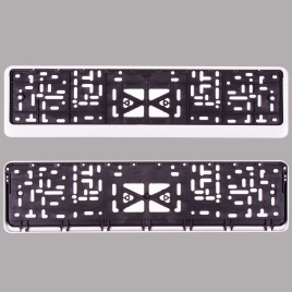 РАМКА НОМЕРА С ЗАЩЕЛКОЙ БЕЛАЯ