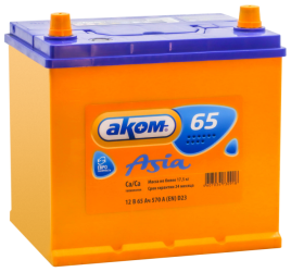 АКБ АКОМ EFB АЗИЯ 6СТ-65 ЕВРО