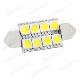 СВЕТОДИОД T11 БЕЛЫЙ  8 SMD 39мм 