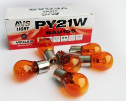 ЛАМПА 1к-т цок.24V 21W (BA15s)желтая