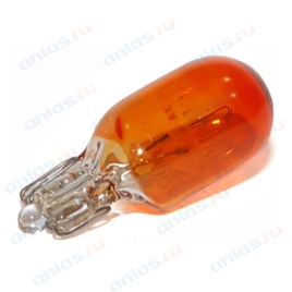 ЛАМПА б/ц 12V 5W (W2.1x9.5d)желтая ДИАЛУЧ