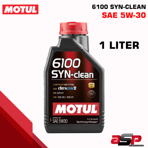 МАСЛО MOTUL 6100 Synclean 5W30 1л син фото 1