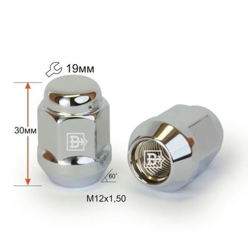 ГАЙКА КОЛЕСА М12х1,5х30 кл.19 ЗАКР. фото 1