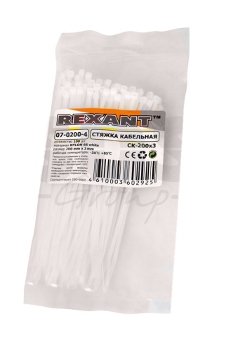 НАБОР ХОМУТОВ ЭЛ.ПУЧКА 200х3,6/4(100шт) фото 1