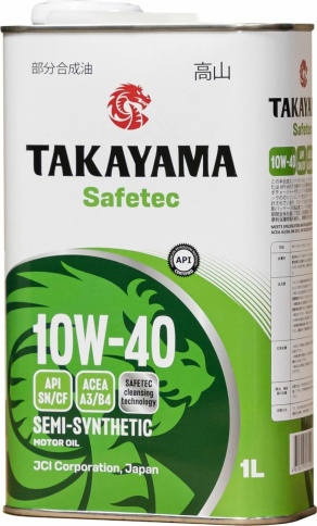 МАСЛО TAKAYAMA Safetec 10W40 1л п/син фото 1