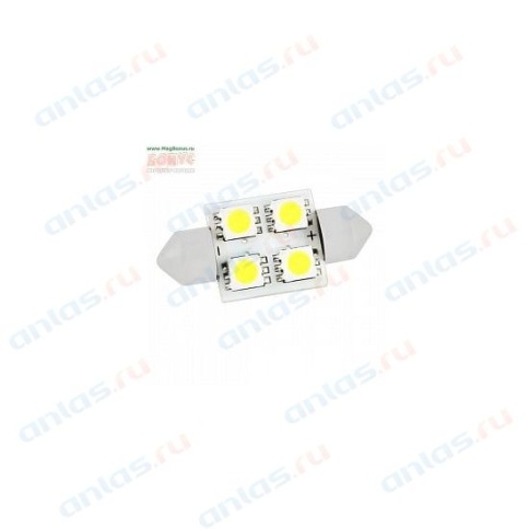 СВЕТОДИОД T11 БЕЛЫЙ  4 SMD 31мм  фото 1