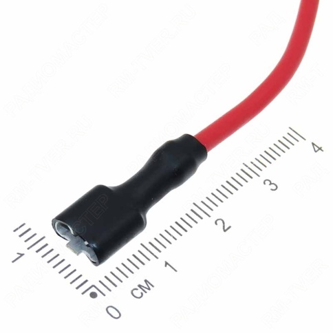 КЛЕММА МАМА 6,3 мм. ИЗОЛИРОВАННАЯ С ПРОВОДОМ фото 1