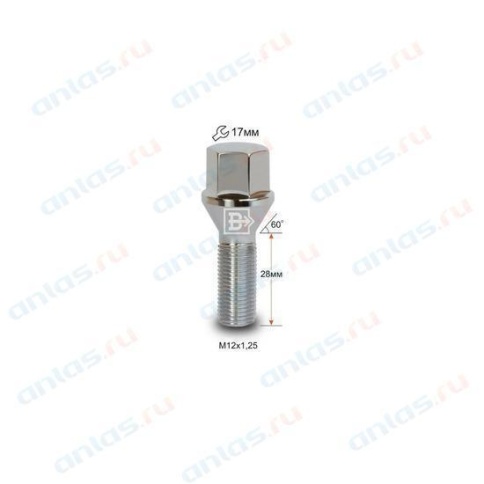 БОЛТ КОЛЕСА М12х1,25х28 кл.17 фото 1