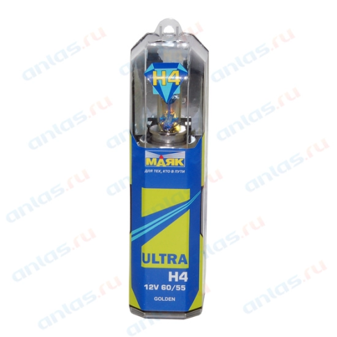 ЛАМПЫ Н4 60/55 УЛЬТРА GOLD МАЯК  фото 1
