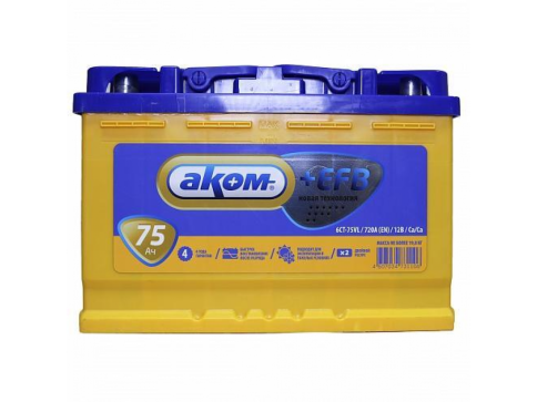 АКБ АКОМ EFB 6СТ-75А фото 2