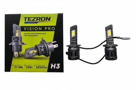 СВЕТОДИОДЫ Н3 52W 6500K 5200LM TEZRON VISION 2шт. фото 1