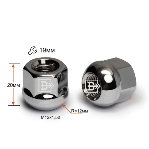 ГАЙКА КОЛЕСА М12х1,5х20 кл.19 ОТКР. фото 1