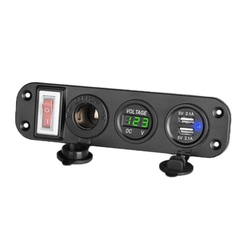 ДВОЙНИК В ПРИКУРИВ.С ВОЛЬТМЕТРОМ TS-CAU45 фото 1