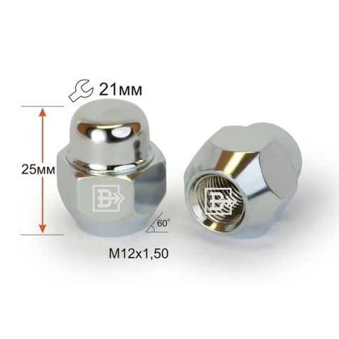 ГАЙКА КОЛЕСА М12х1,5х25 кл.21 ЗАКР. фото 1