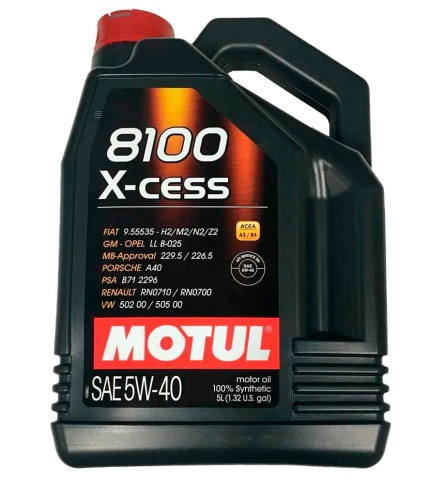 МАСЛО MOTUL 8100 X-cess 5W40 1л син фото 1