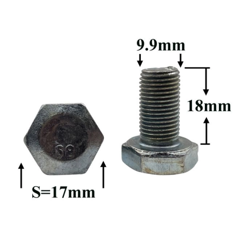 БОЛТ М10х18х1 ПЕТЛЯ ДВЕРИ ВОЛГА фото 1