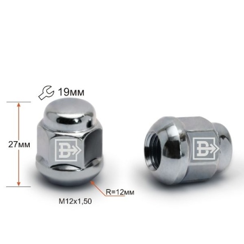 ГАЙКА КОЛЕСА М12х1,5х27 кл.19 ЗАКР. фото 1