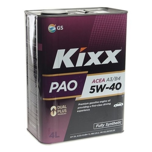 МАСЛО KIXX PAO  A3/B4 5W40 4л син. фото 1