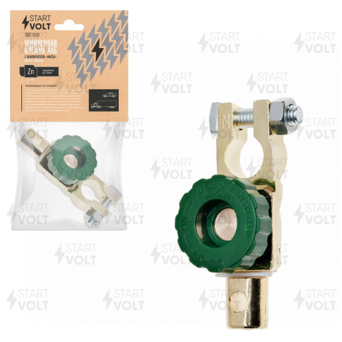 КЛЕММА АКБ (-)  ВЫКЛ.МАССЫ STARTVOLT до 50мм фото 1