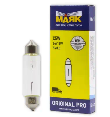 ЛАМПА Т11 12V 5W (SV8.5-41)салон. фото 1