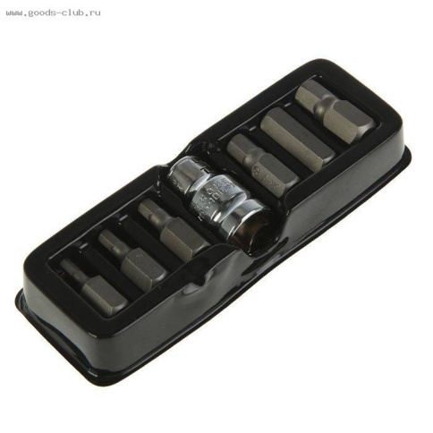 НАБОР БИТ 7пр. ШЕСТИГРАН.(4-12мм)СЕРВИС КЛЮЧ фото 1